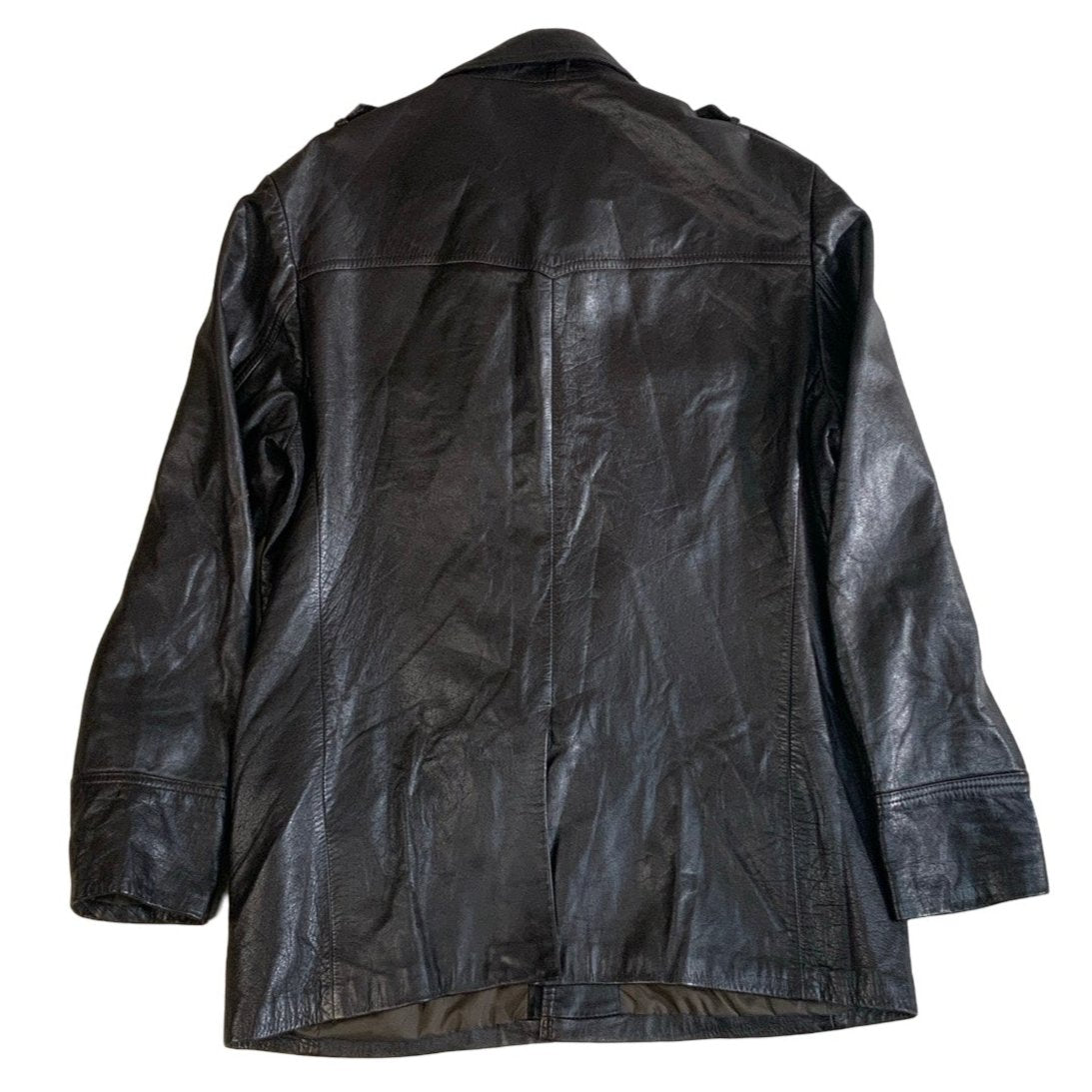 Brown Leather Coat Jacket 16 L