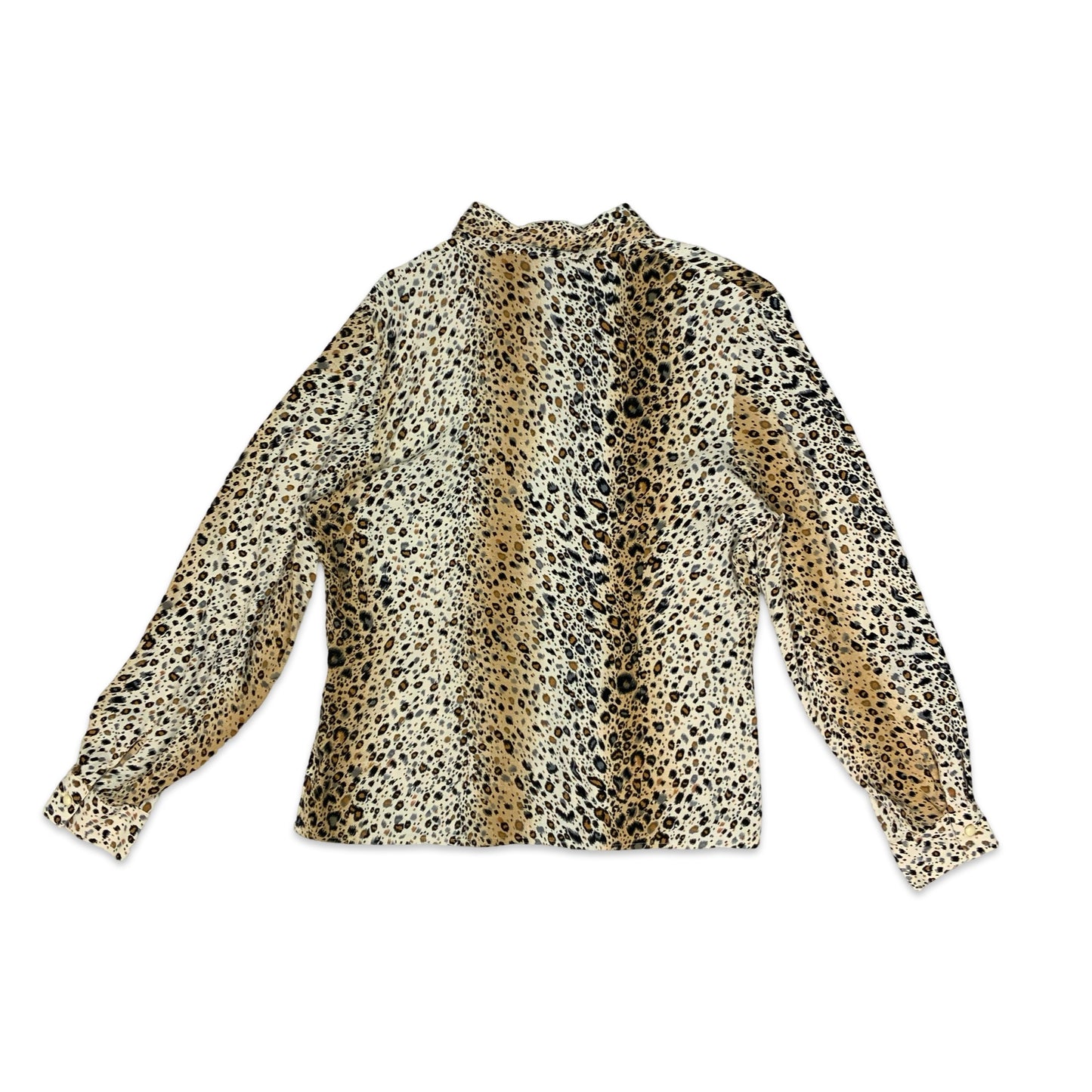 90s Cheetah Print Blouse 16