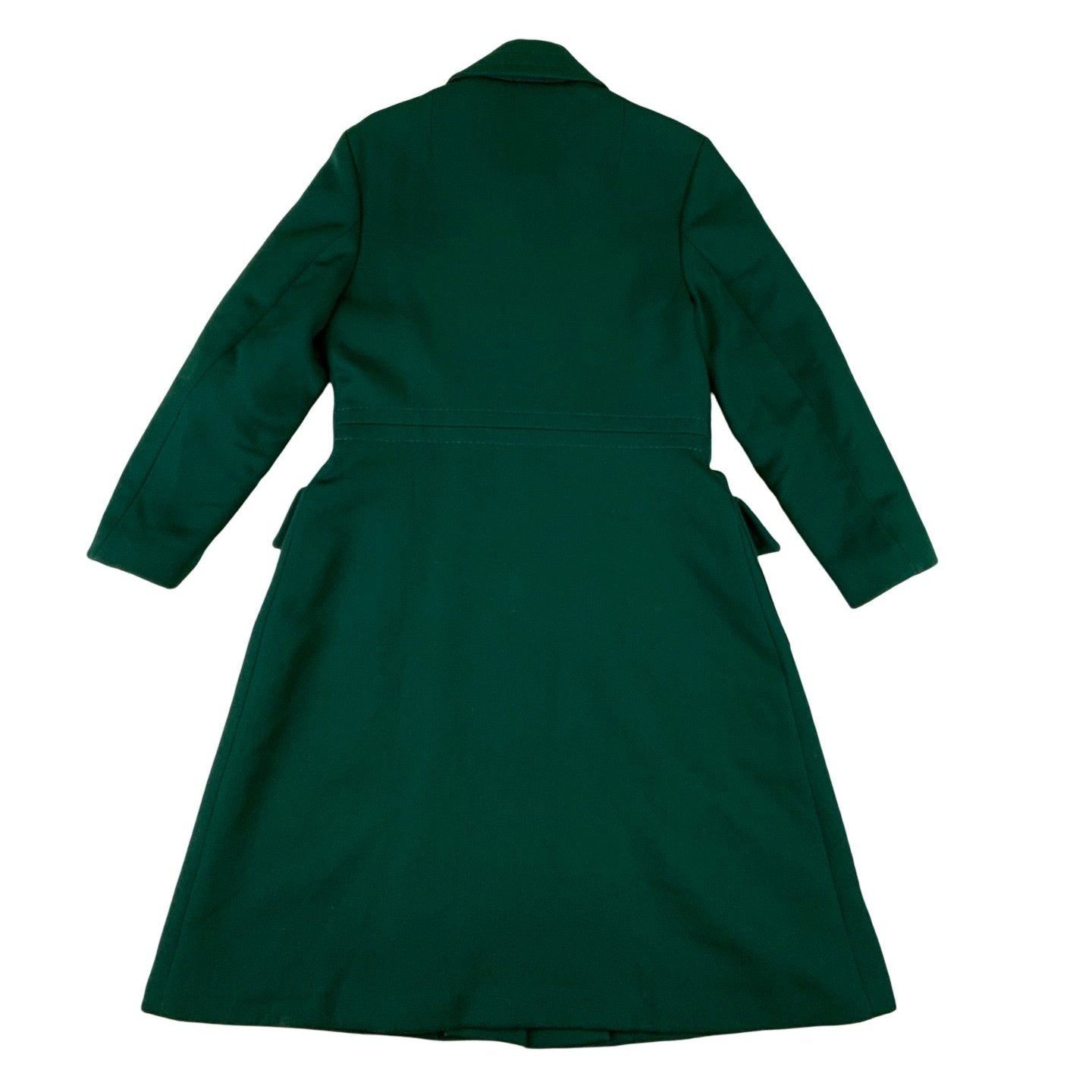 Vintage Emerald Wool Long Coat 14 16