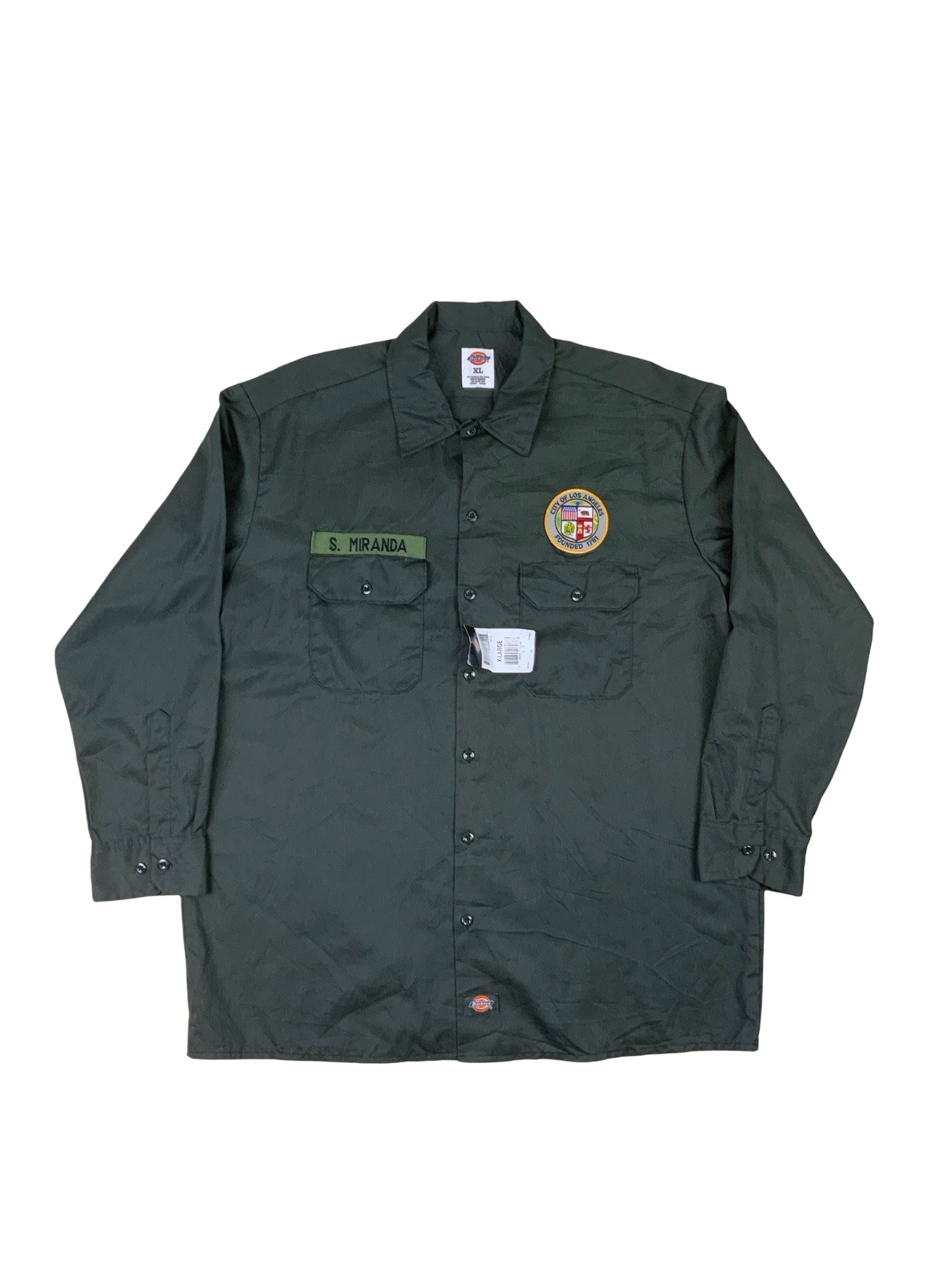 Dickies Green Work Wear Shirt L XL