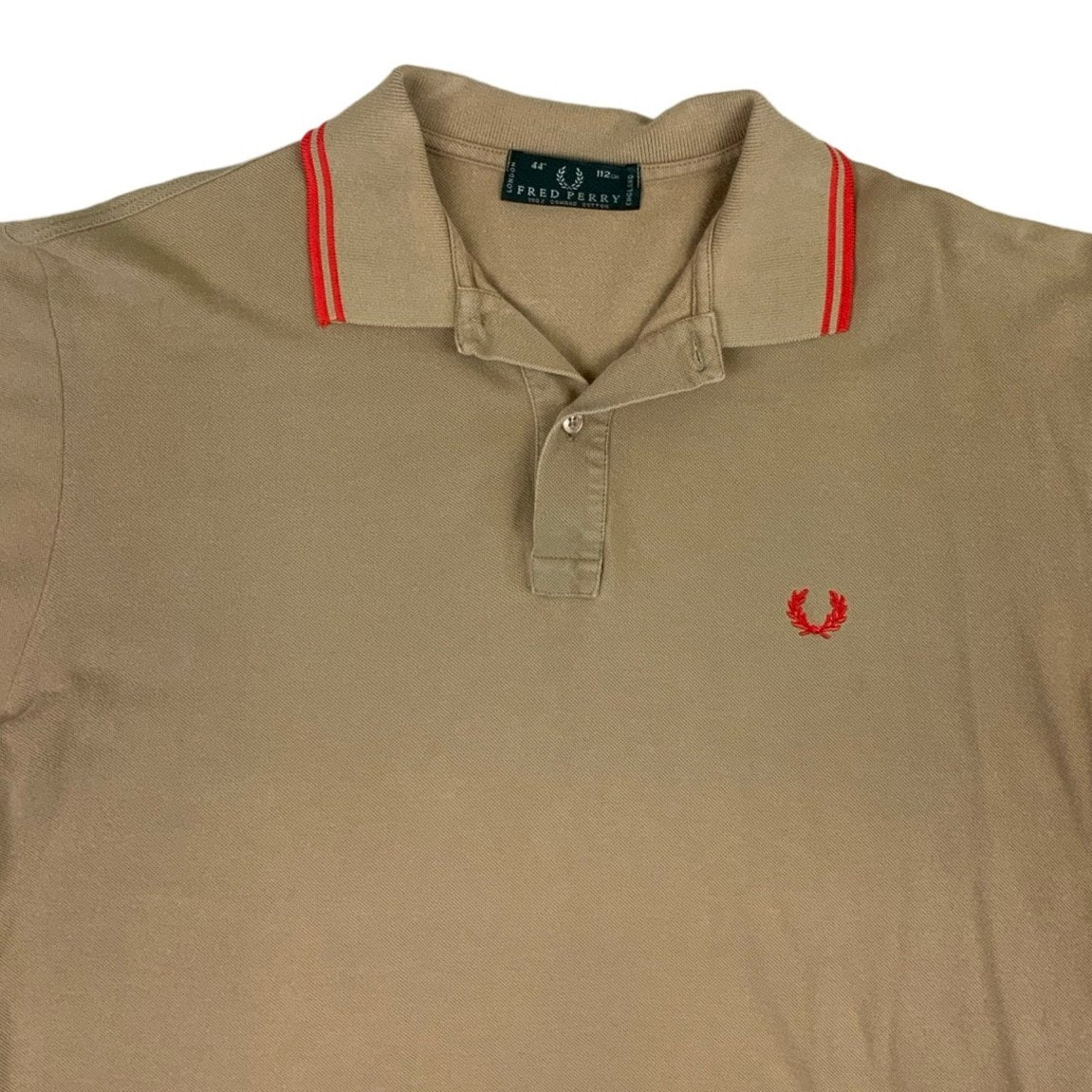 Vintage Fred Perry Cream Short Sleeved Polo Shirt M L