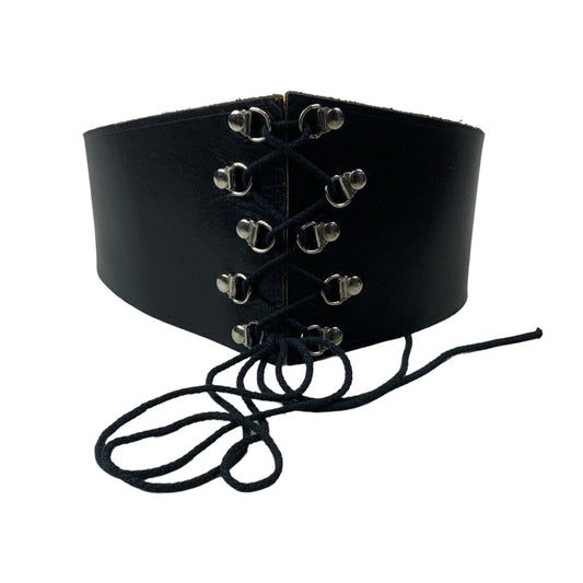 Vintage 80s Black Gothic Corset Belt