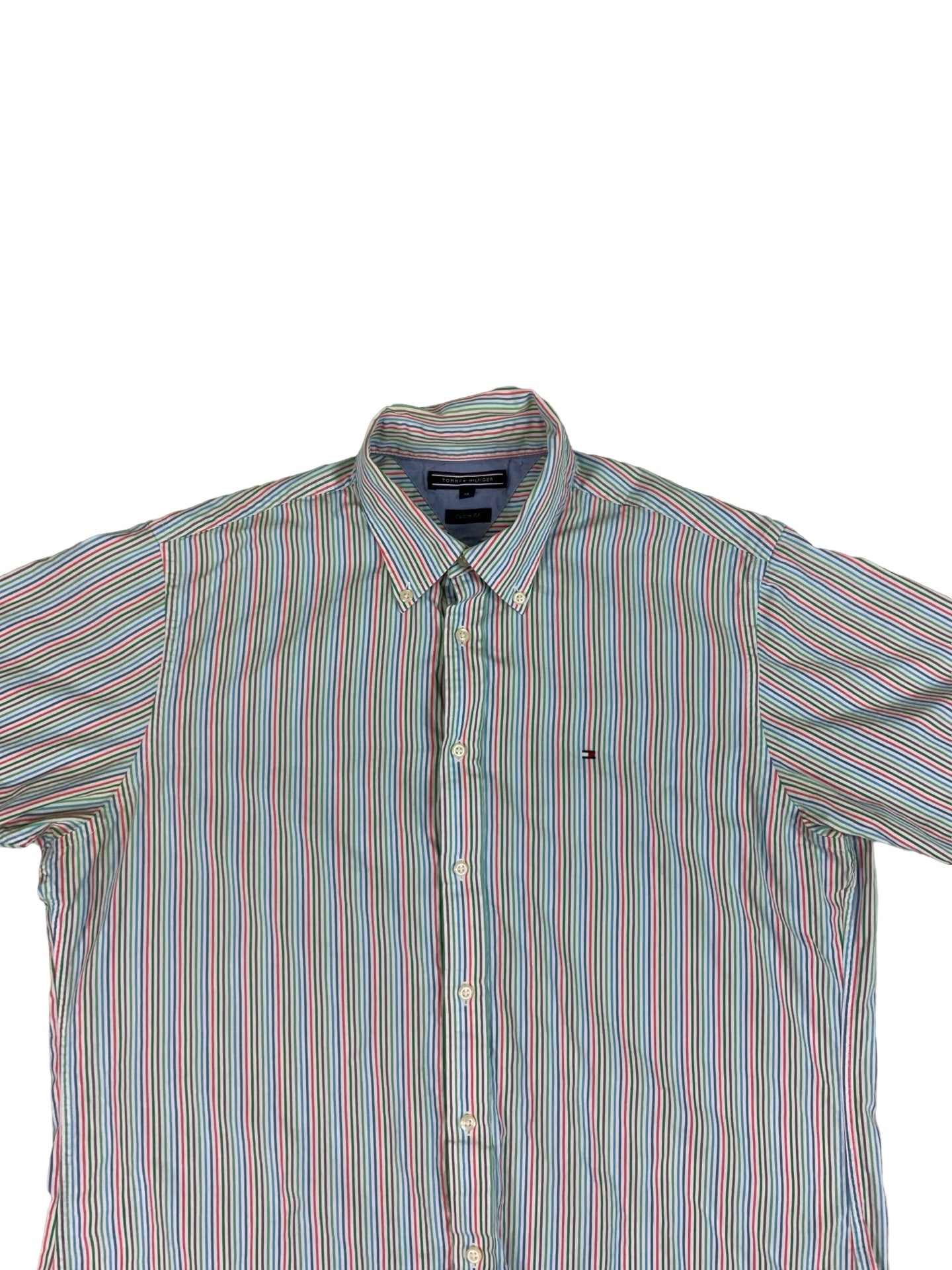 Tommy Hilfiger Short Sleeve Striped Shirt L XL