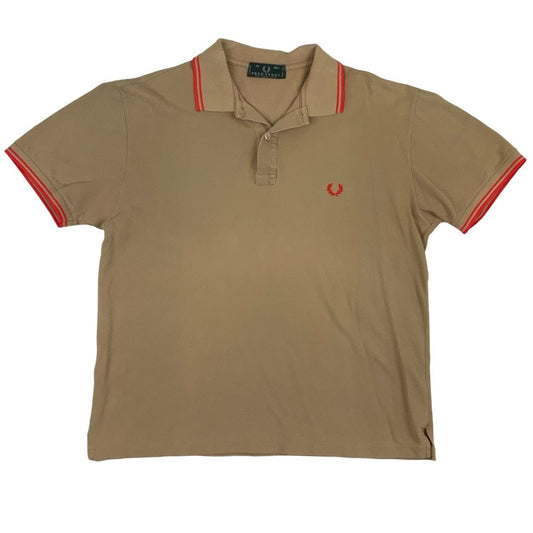 Vintage Fred Perry Cream Short Sleeved Polo Shirt M L