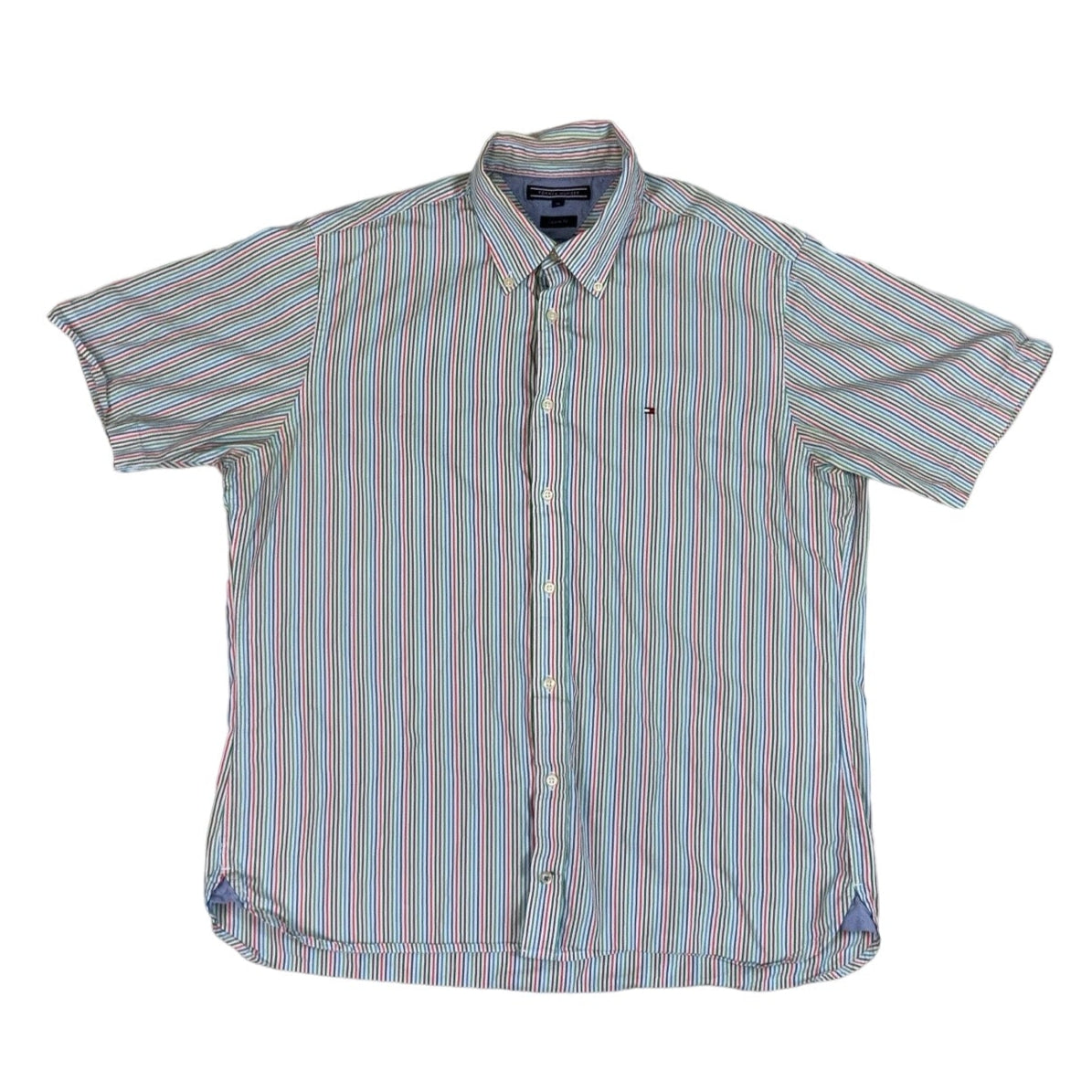 Tommy Hilfiger Short Sleeve Striped Shirt L XL