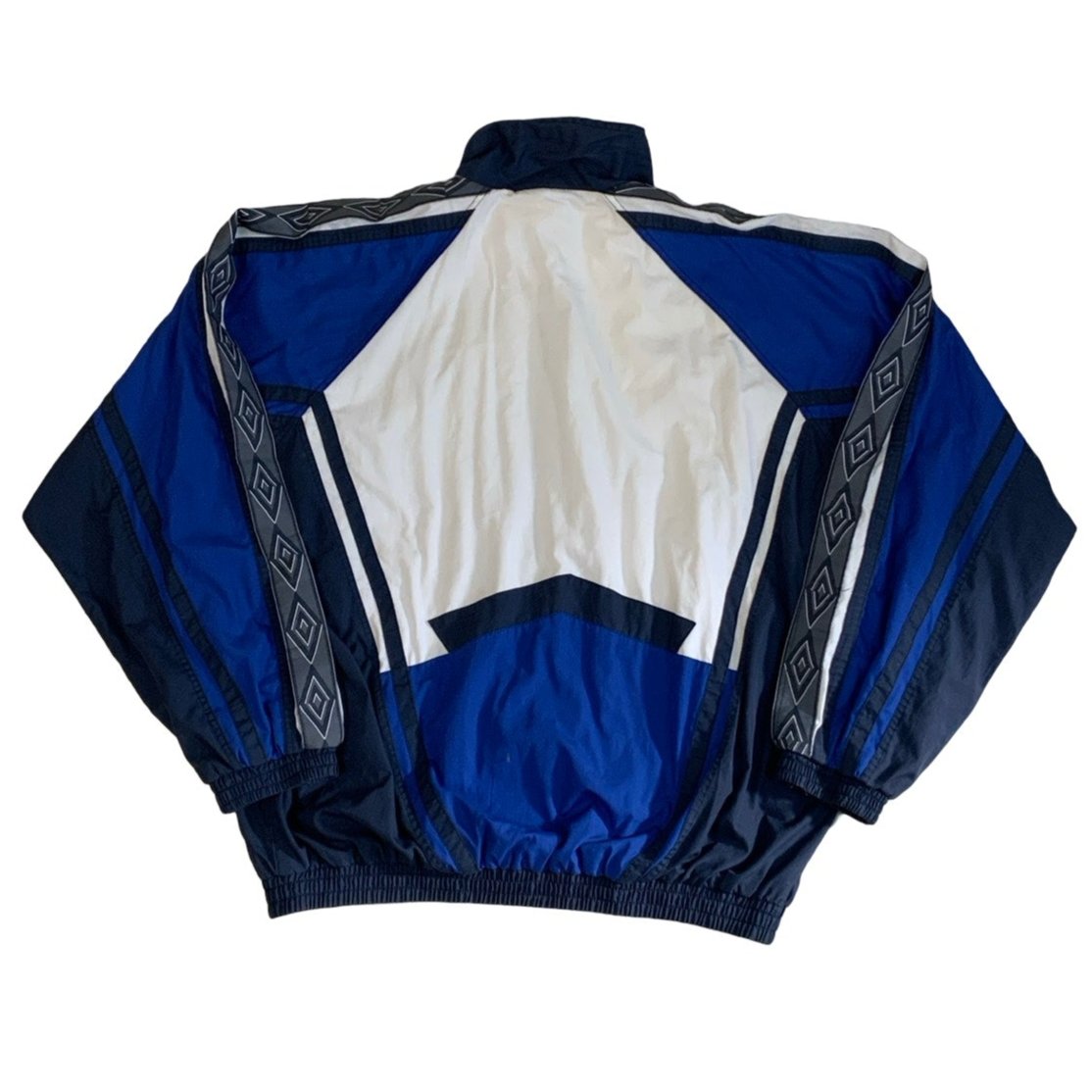 Vintage 90s White Blue Umbro Windbreaker Jacket XXL