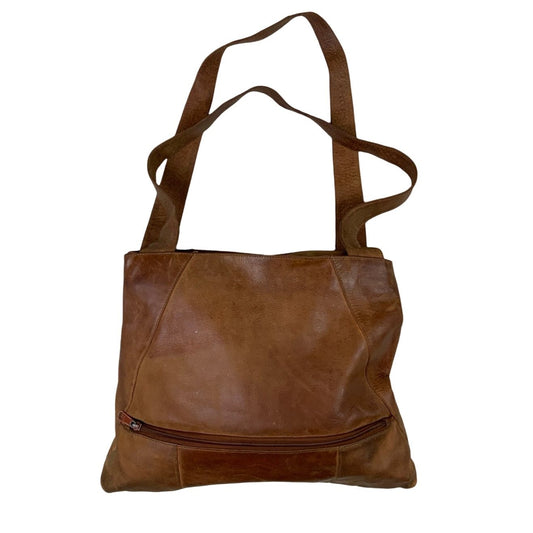 Vintage Brown Leather Shoulder Bag