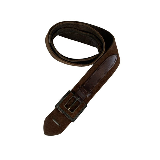 Vintage 90s 00s Brown Per Una Suede Leather Belt