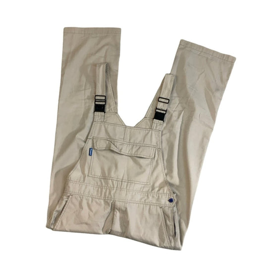 Vintage 'Michelin' Beige Dungarees Bib Overalls 34W 30L