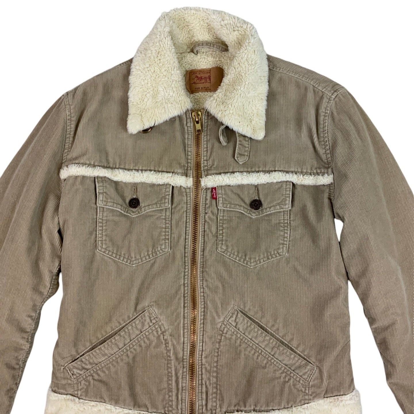 Womens Levis Corduroy Sherpa Lined Jacket S M