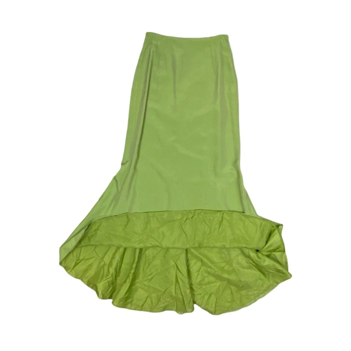 Vintage 90s 'Swing' Green Fishtail Maxi Skirt S 8