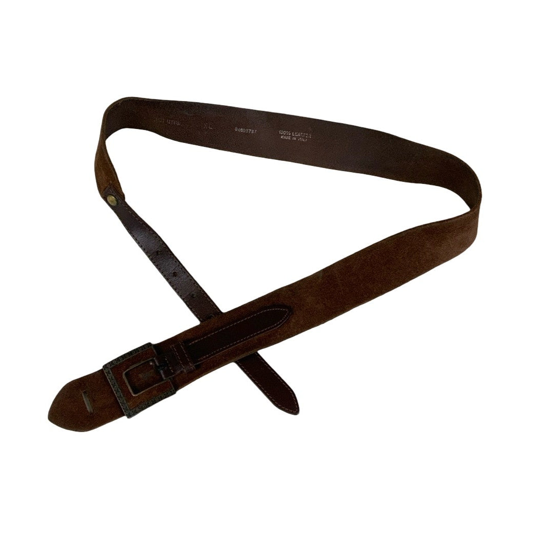 Vintage 90s 00s Brown Per Una Suede Leather Belt