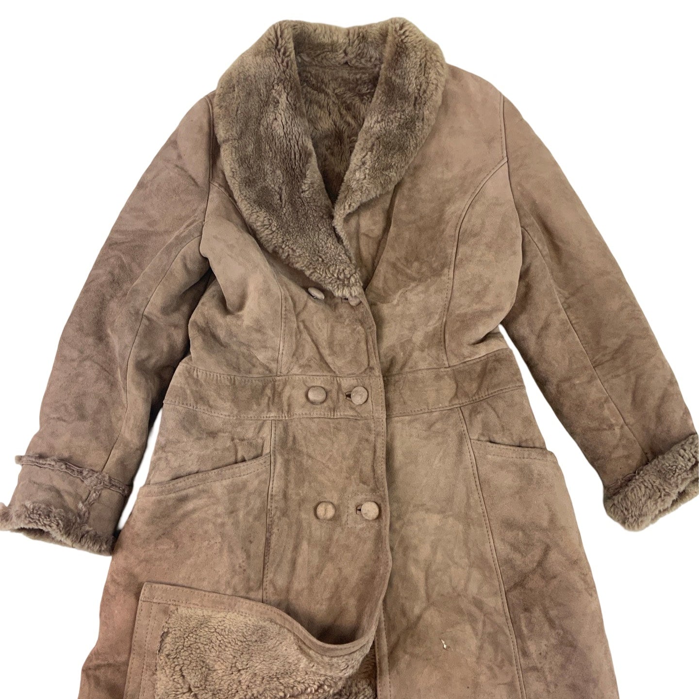 Vintage Shearling Long Coat 12 14