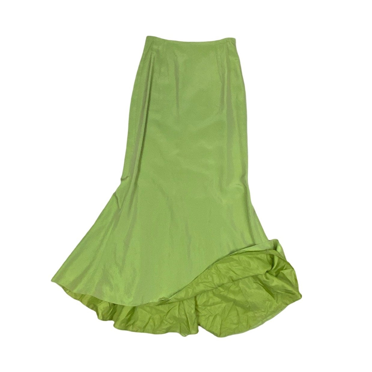 Vintage 90s 'Swing' Green Fishtail Maxi Skirt S 8