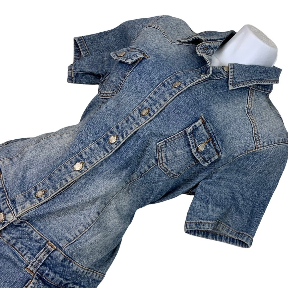 Vintage 'John Baner Jeanswear' Denim Mini Dress S 12 14