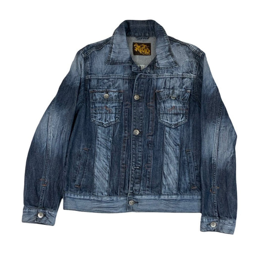 Vintage Y2K Fade Out Blue Denim Jacket L 18