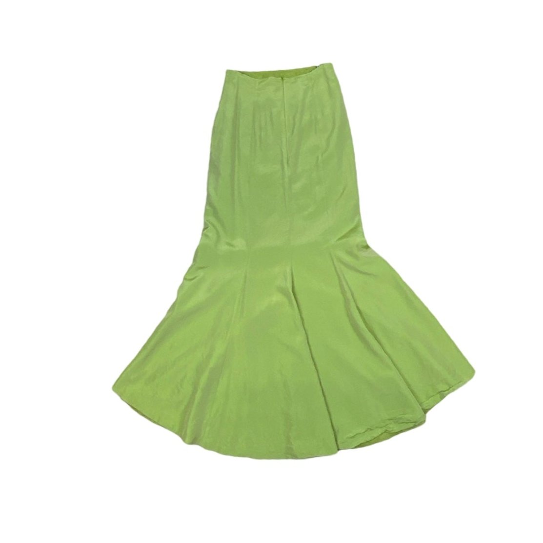 Vintage 90s 'Swing' Green Fishtail Maxi Skirt S 8