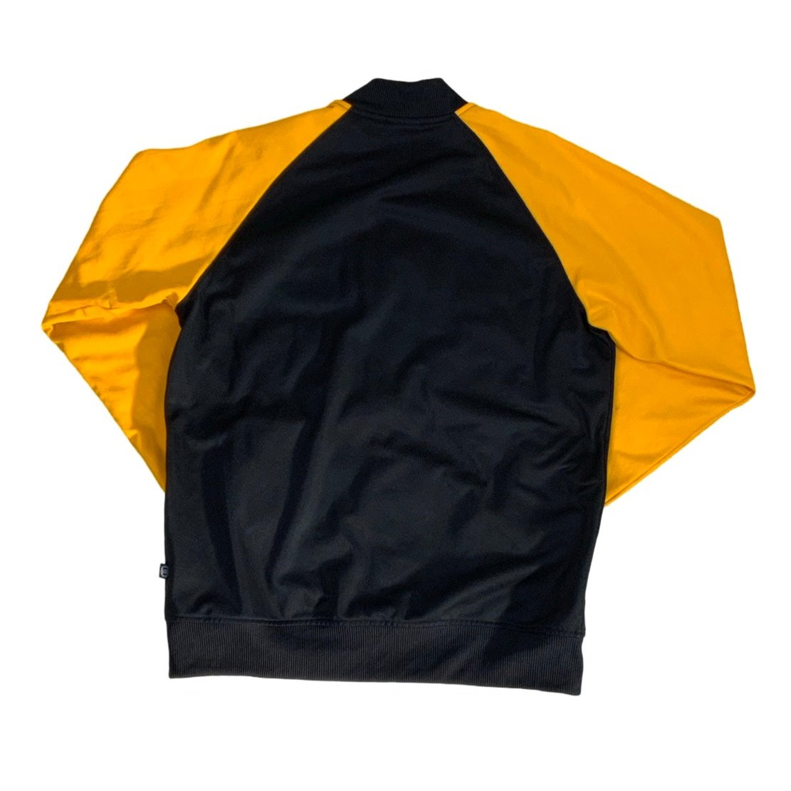 Vintage 90s Adidas Yellow Black Pop Button Track Jacket M L