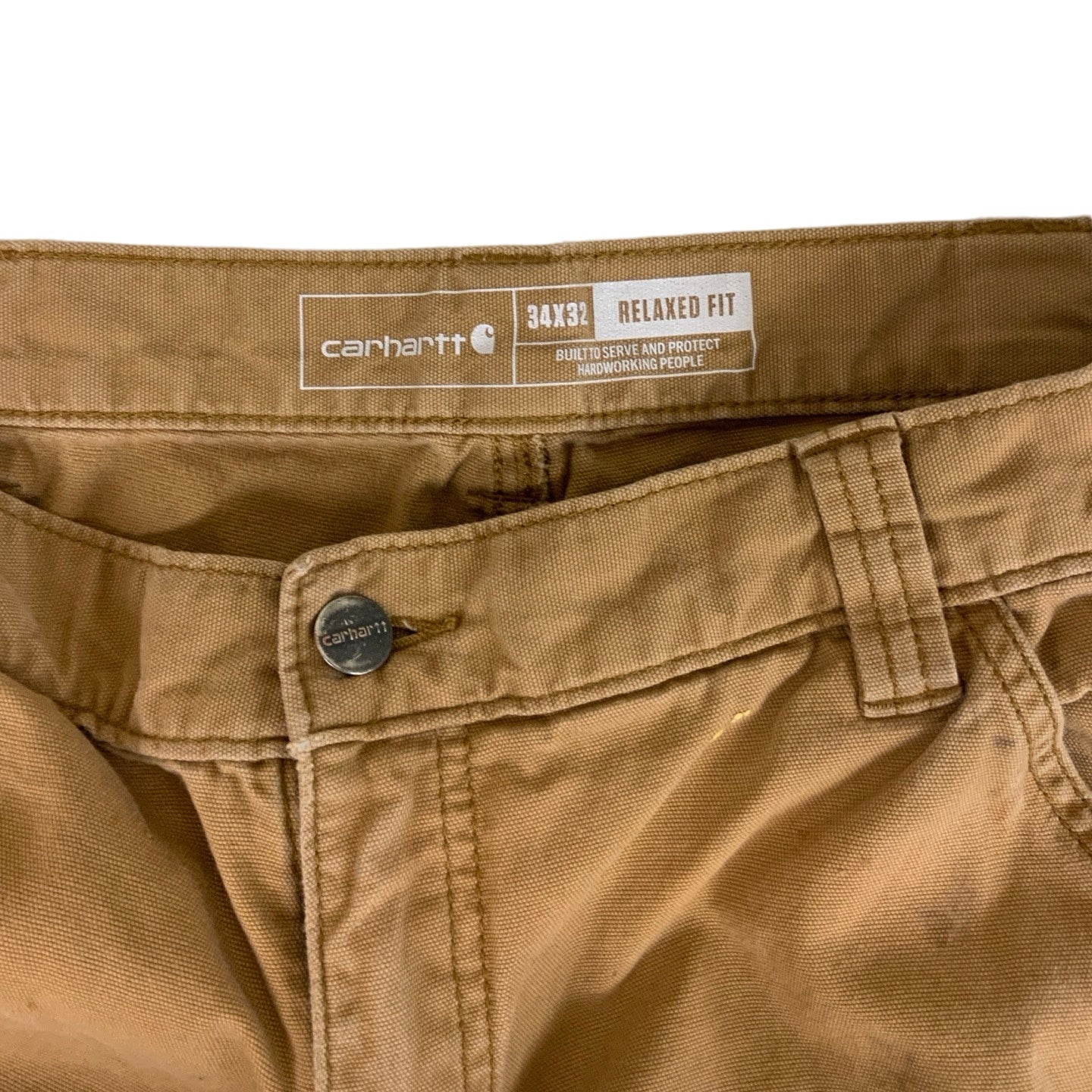 Vintage Carhartt Tan Double Knee Work Wear Trousers W34 L32