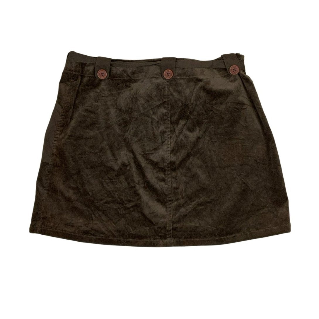 Vintage 90s 'Roxy' Quicksilver Chocolate Brown Mini Skirt S M 14 16