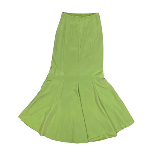 Vintage 90s 'Swing' Green Fishtail Maxi Skirt S 8