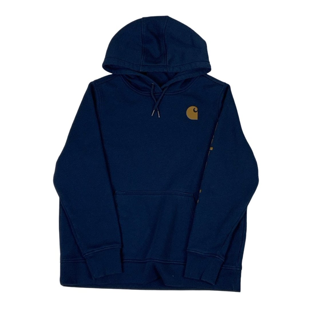 Vintage 90s 'Carhartt' Navy Blue Pull-Over Hoodie M L