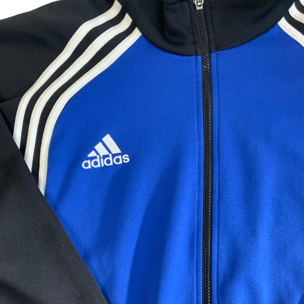 Vintage 90s Blue White Black Adidas Track Jacket L XL