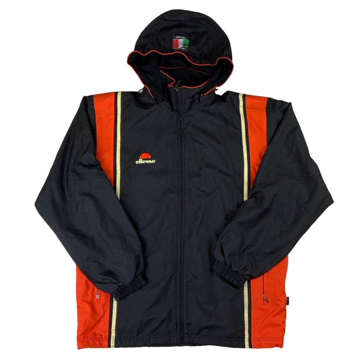 Vintage Ellesse Navy & Orange Sports Jacket L XL