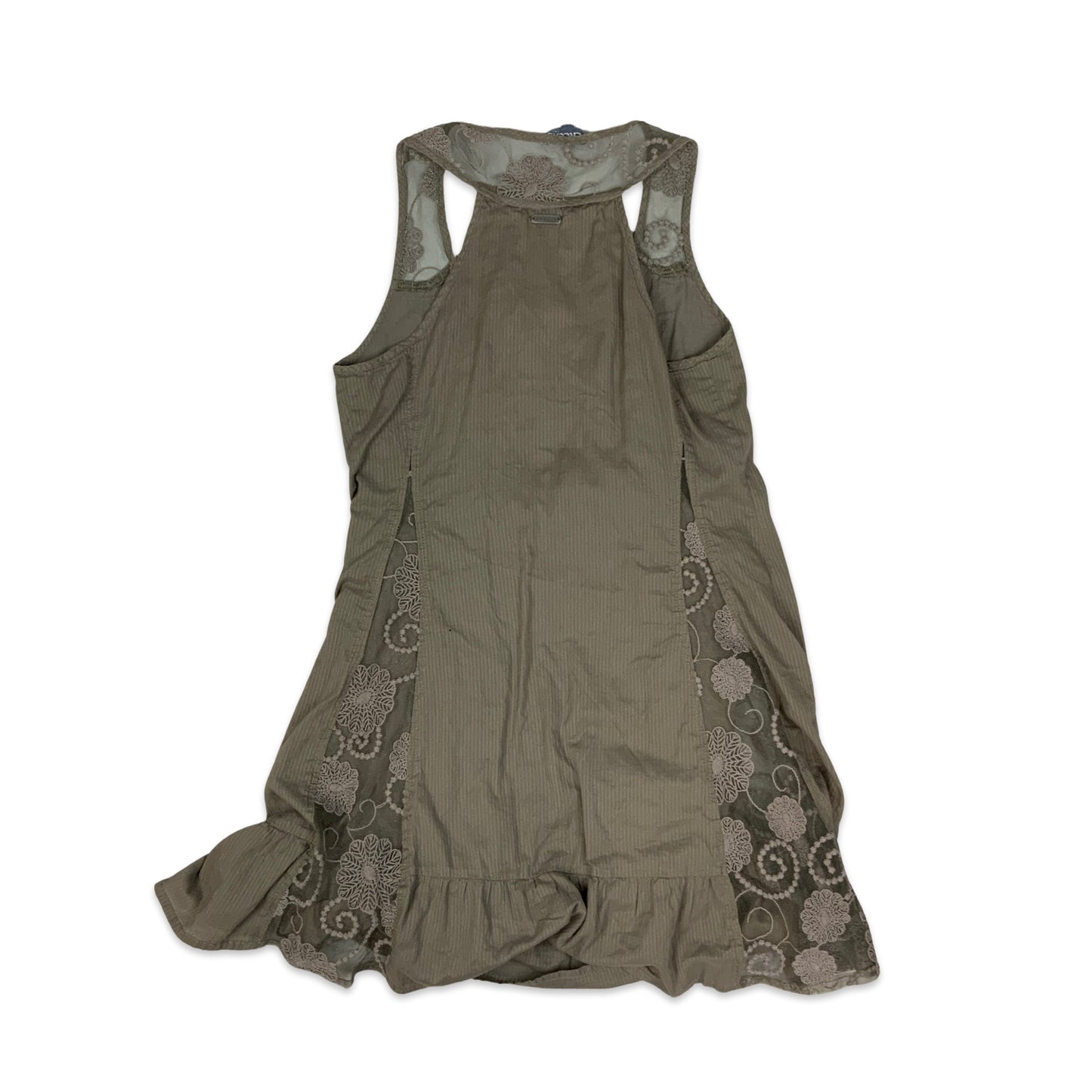 Y2K Grey Sleeveless Mini Dress 12 14