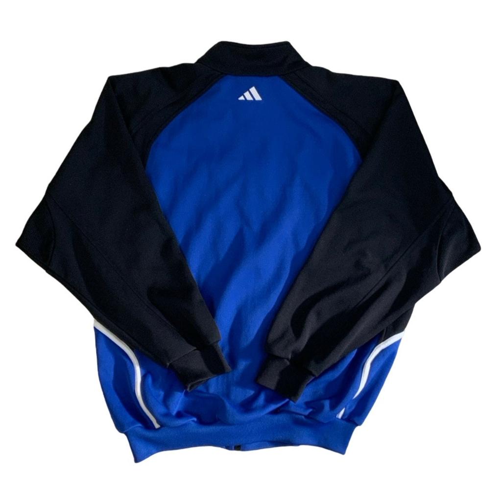 Vintage 90s Blue White Black Adidas Track Jacket L XL