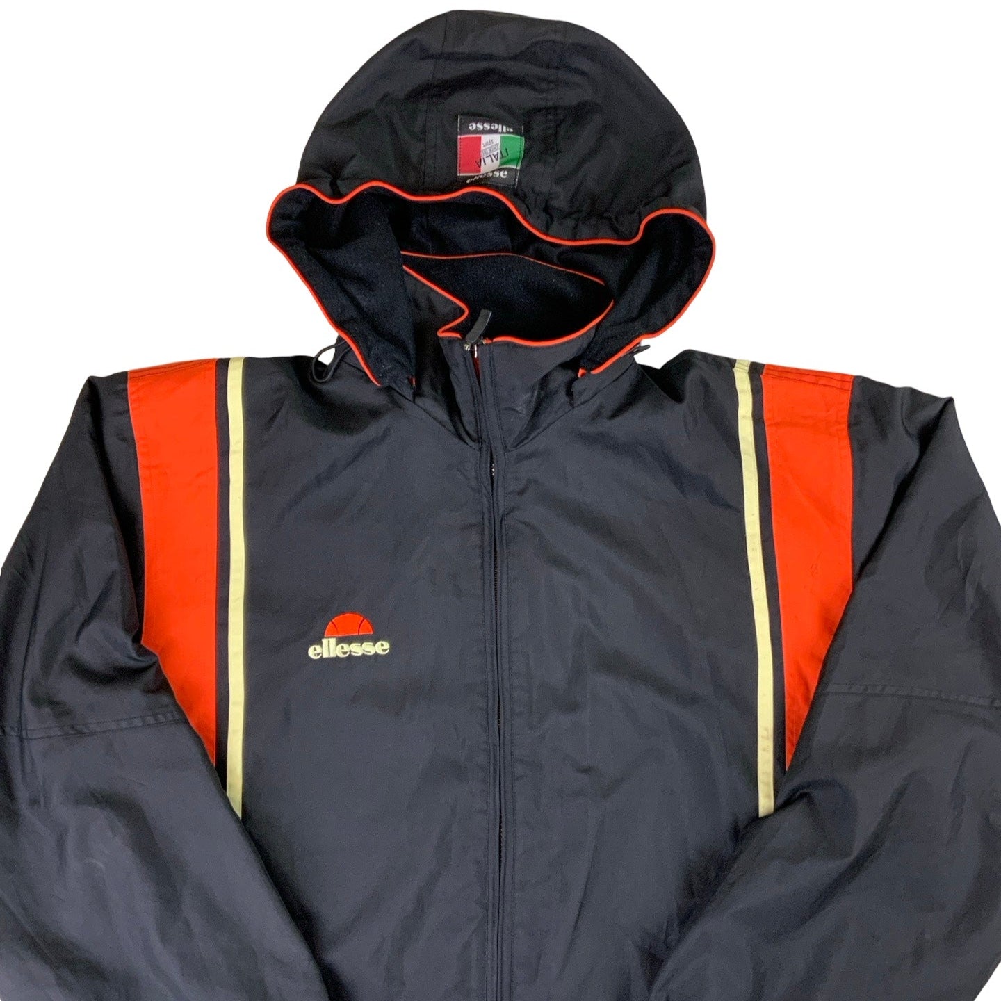 Vintage Ellesse Navy & Orange Sports Jacket L XL