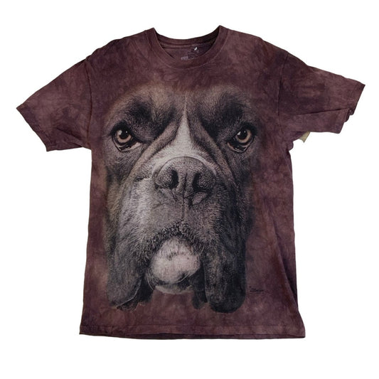 Vintage 90s The Mountain Brown Tie Dye Dog Graphic Tee M 16