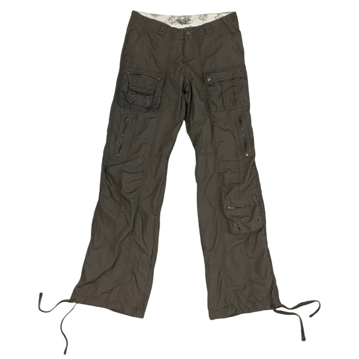 90s Y2K Rocking Girl Brown Cargo Trousers 32W 40L