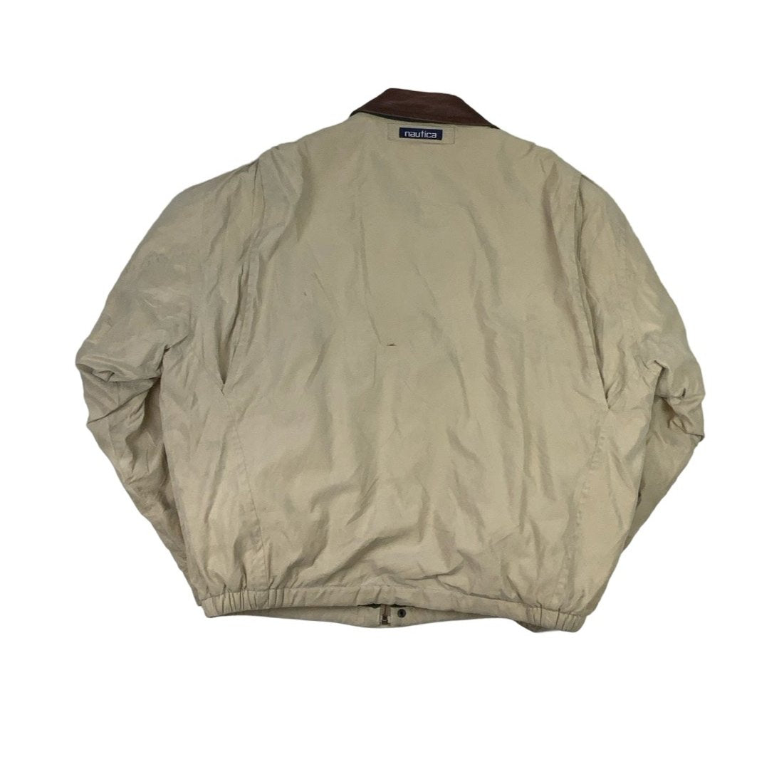 Vintage 90s 'Nautica' Beige Fleece Lined Outdoor Jacket 3XL 4XL