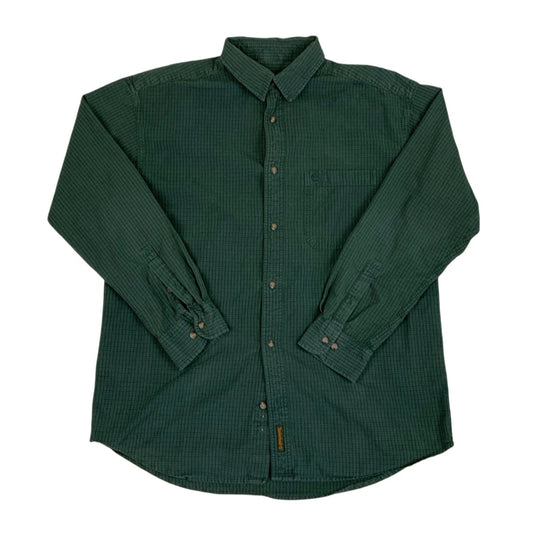 Dark Green Timberland Checkered Long Sleeved Shirt M L