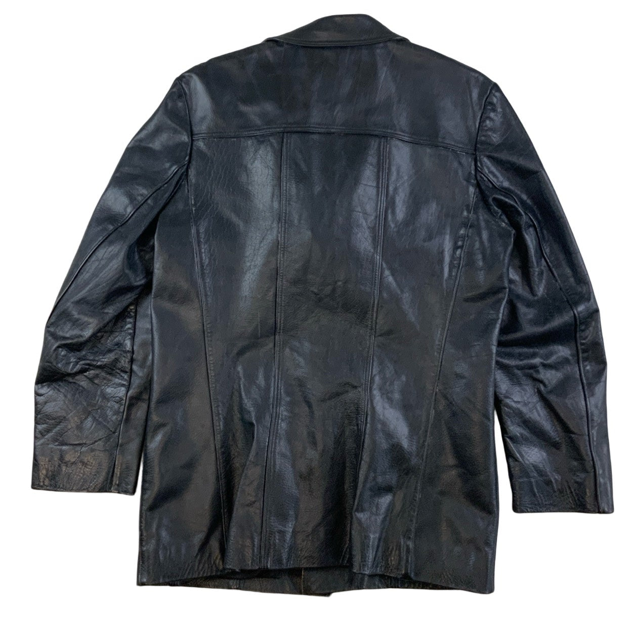 Vintage 90s Black 'S-200' Real Leather Jacket XL 2XL