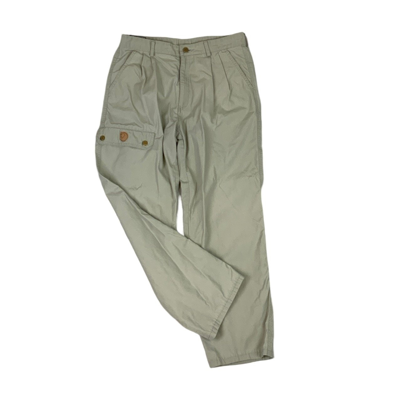 Vintage 90s Fjallraven Classic Beige Cargo Work Trousers S 12