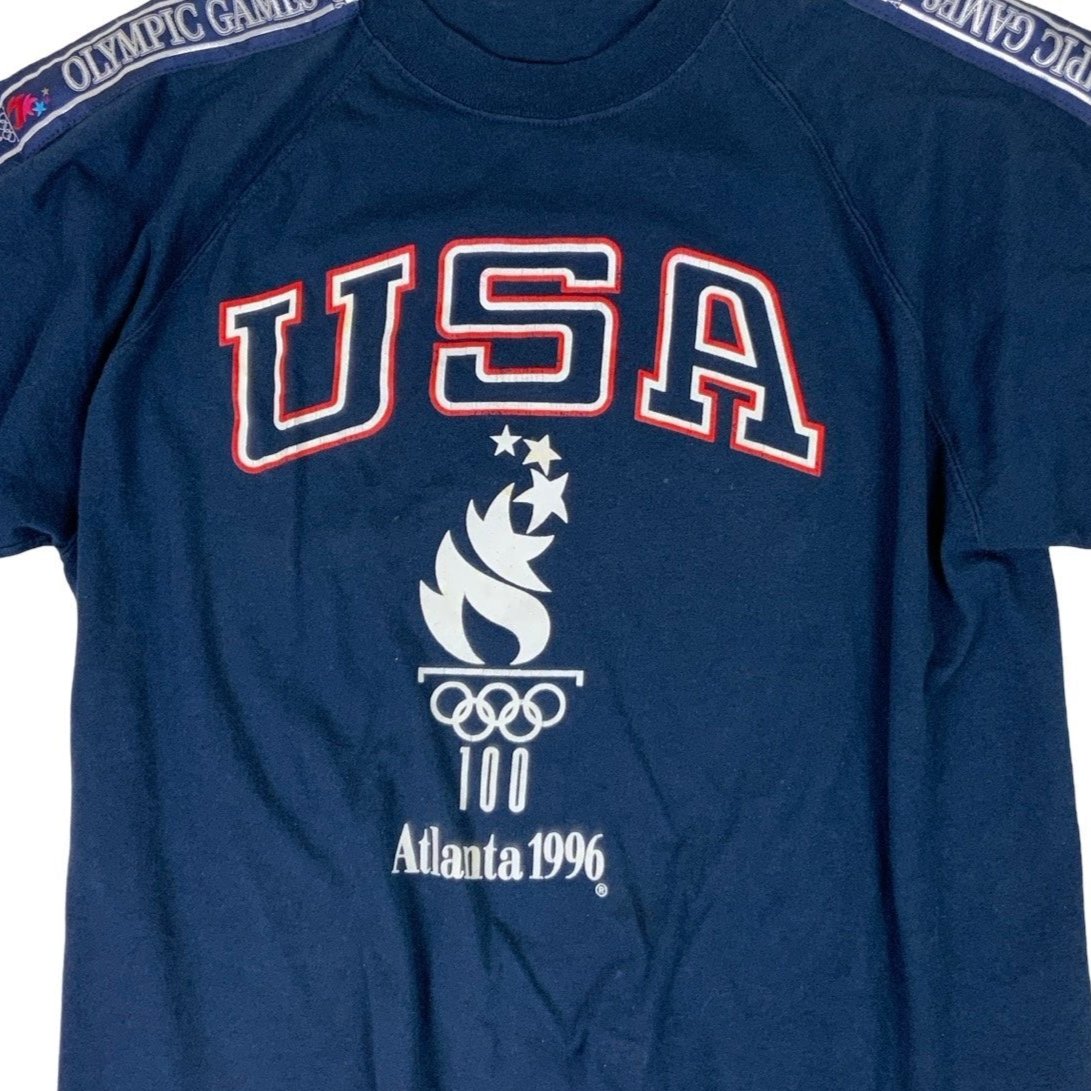 1996 Vintage Atlanta Navy Olympic Games T-shirt M L