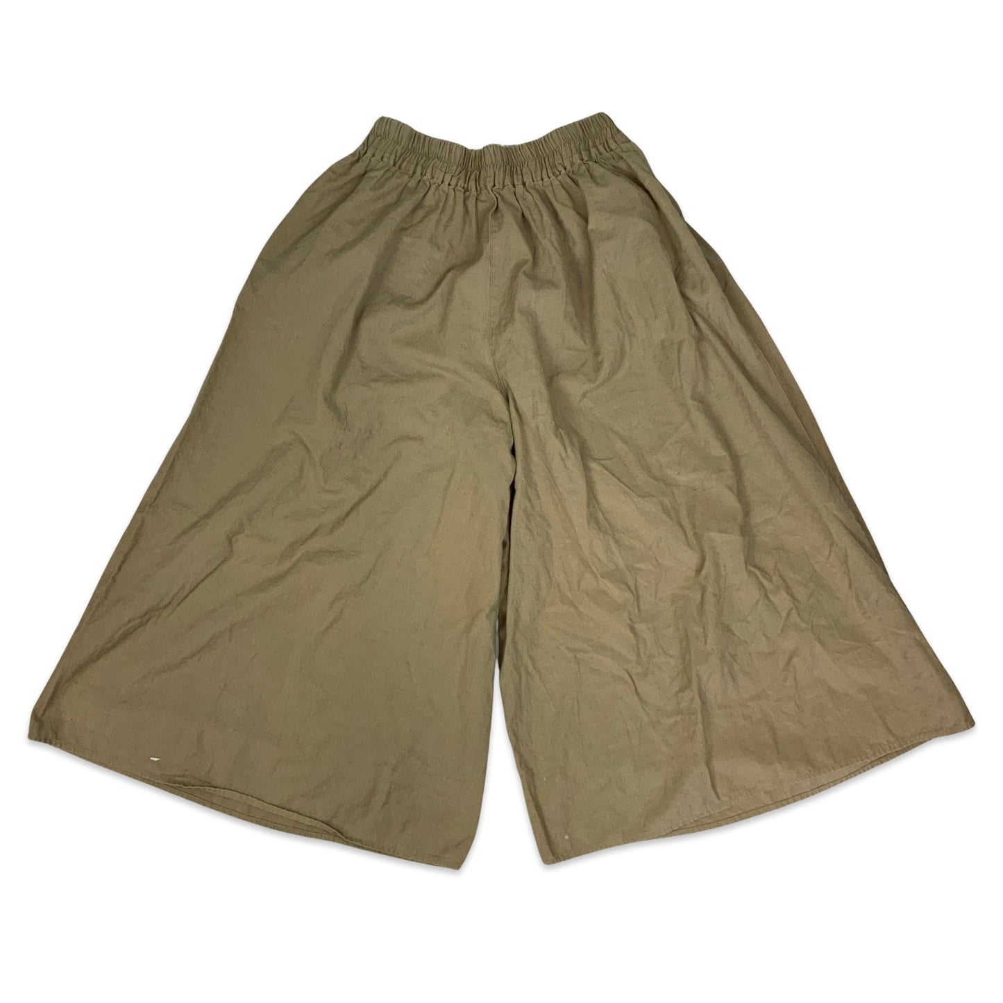 Y2K Khaki Linen Wide Leg Shorts 8 10 12 14 16