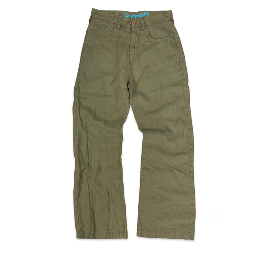 Y2K Khaki Linen Trousers 10