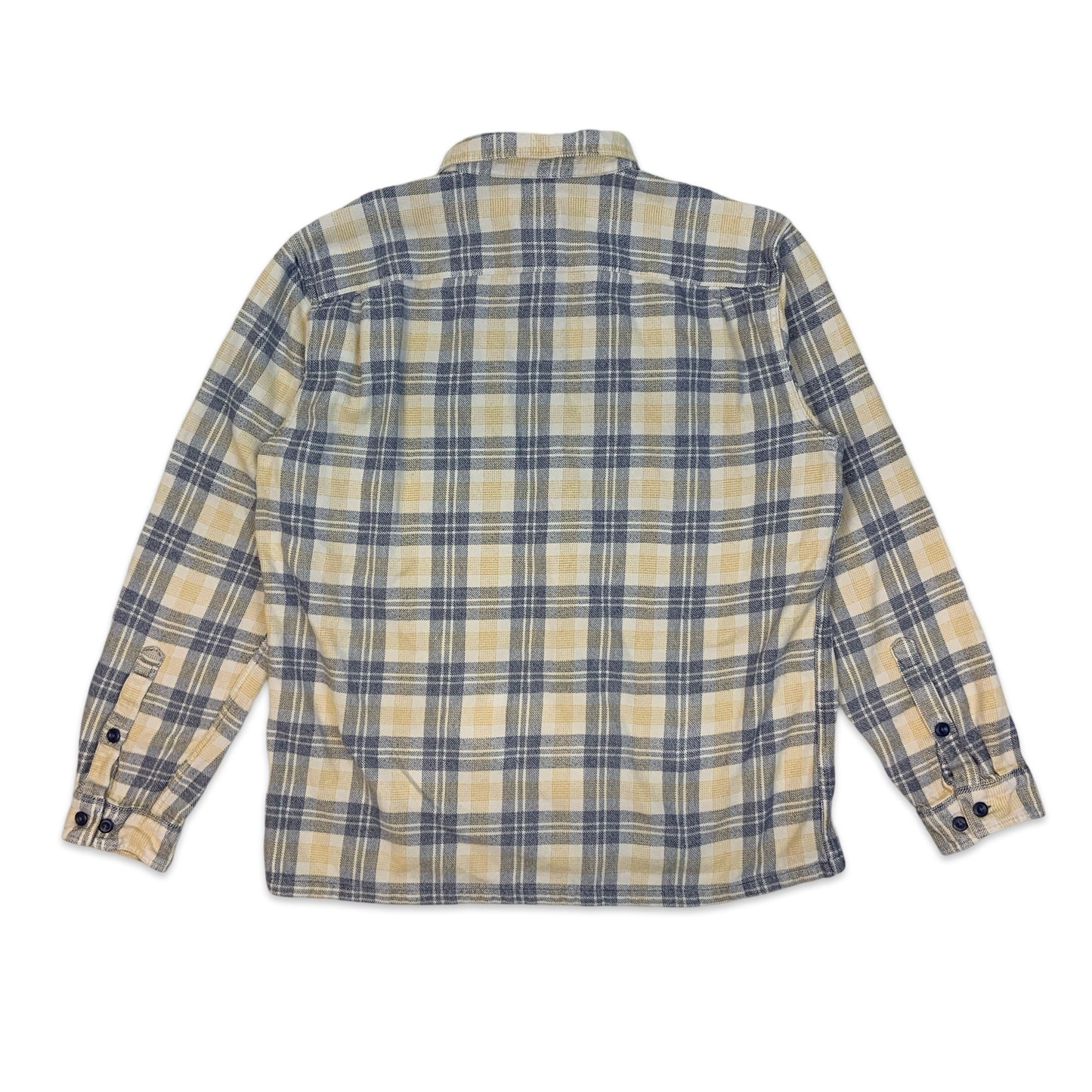 Patagonia Yellow & Blue Plaid Flannel Shirt L