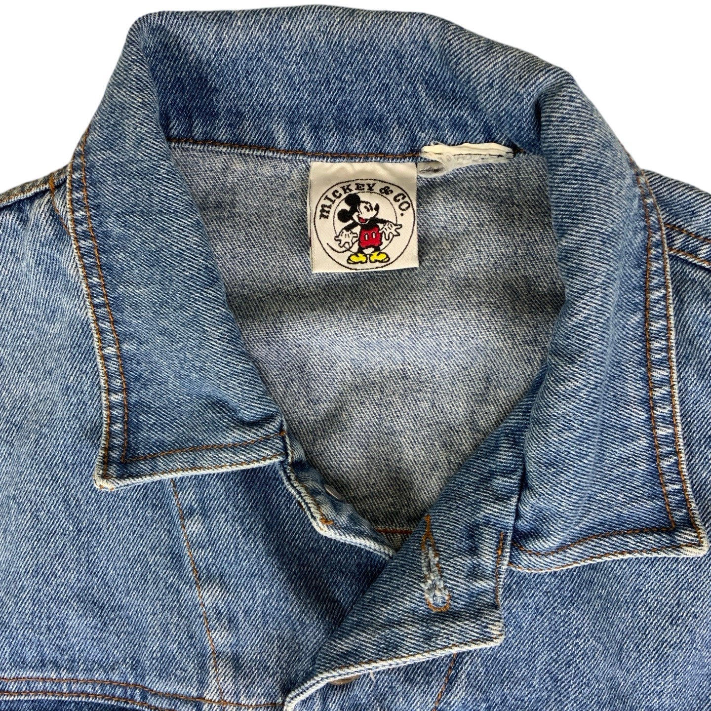 Vintage 90s Disney Mickey & Co Light Blue Denim Jacket L