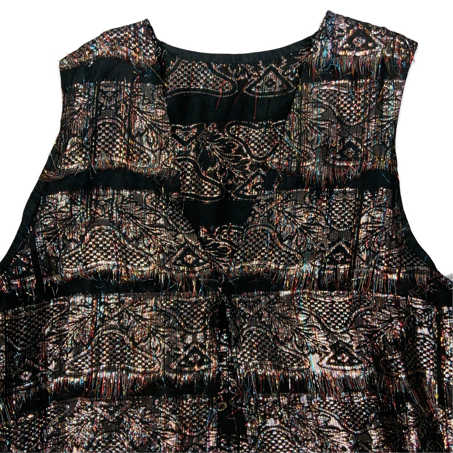 80s Black Metallic Waistcoat 18