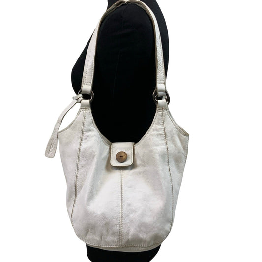 Vintage 90s 00s Y2k ‘Clarks’ White Leather Handbag