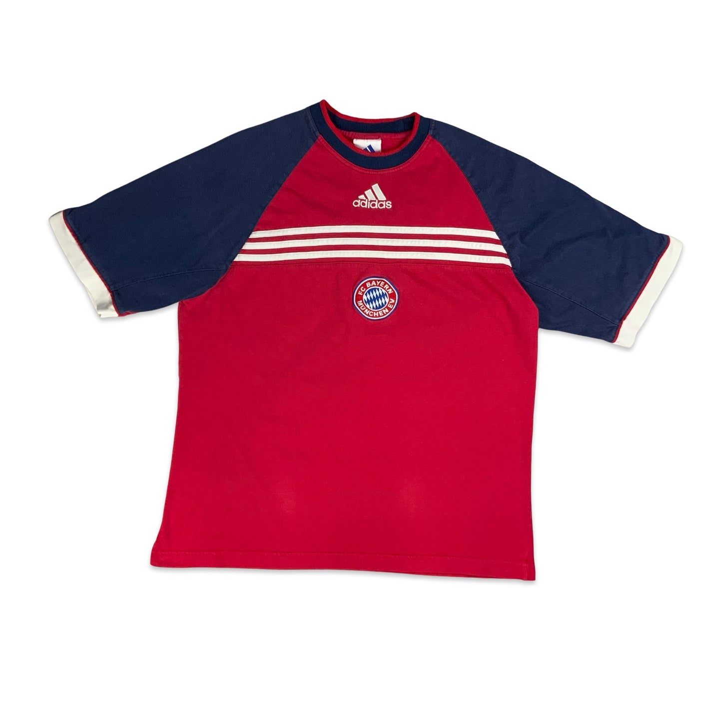 Vintage Red Navy & White Adidas Sports Tee S M