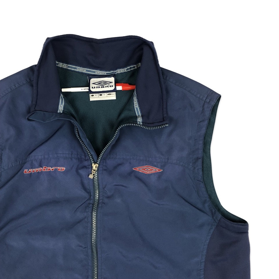 Vintage Umbro Navy Gilet L