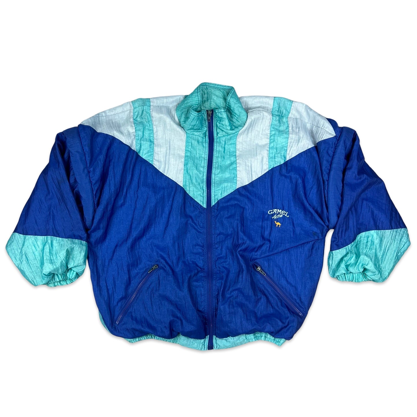 Vintage 80s 90s Camel Active Blue Shell Jacket XXL 3XL