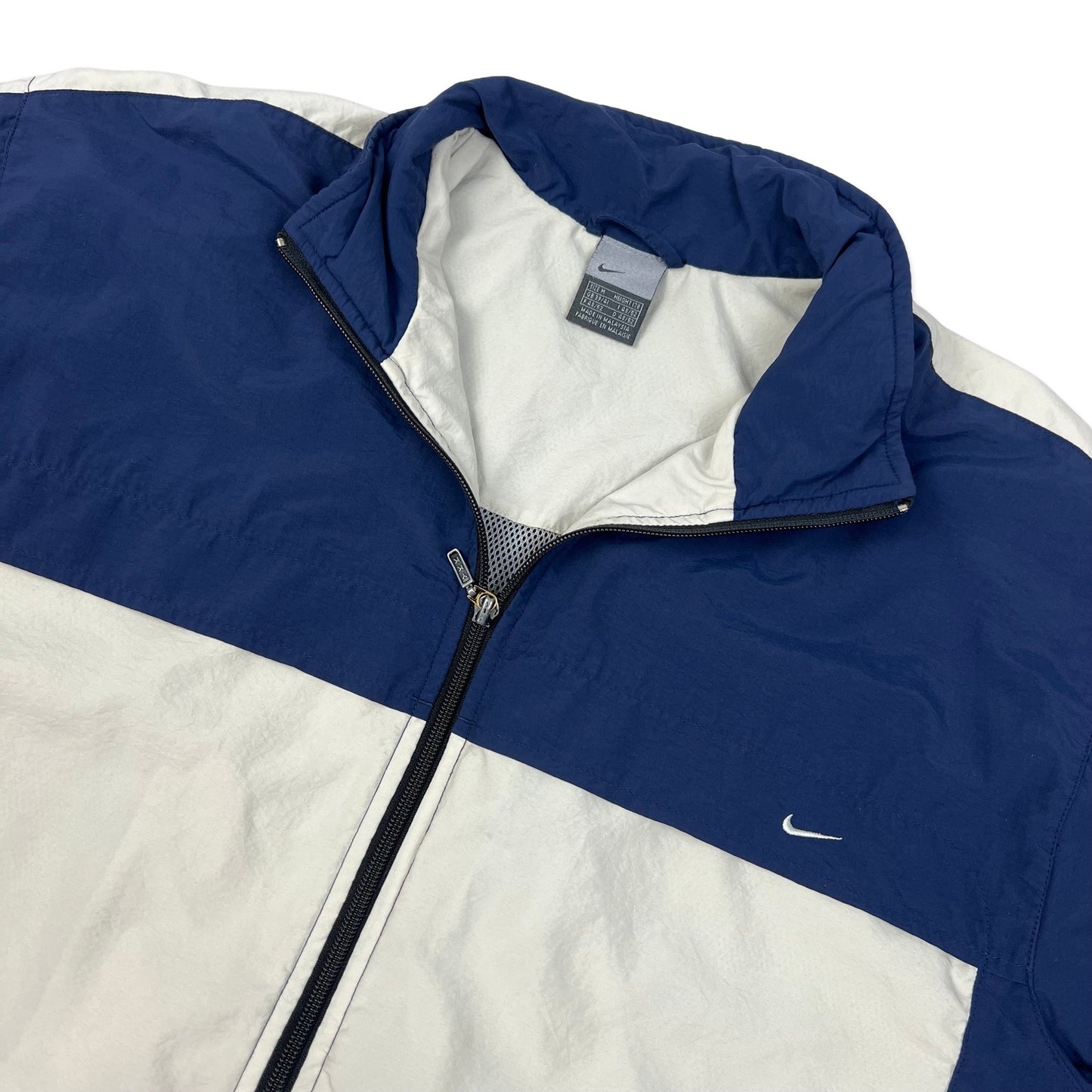 Vintage 90s Y2K Nike Blue & Grey Zip-up Windbreaker L XL