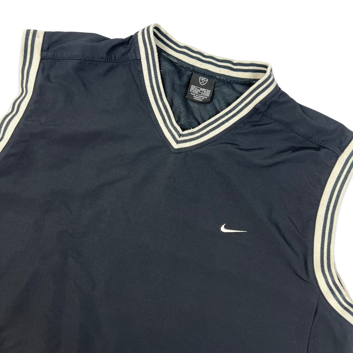 00s Nike Golf Black Windbreaker Vest M L