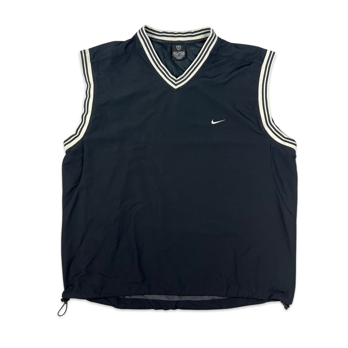 00s Nike Golf Black Windbreaker Vest M L